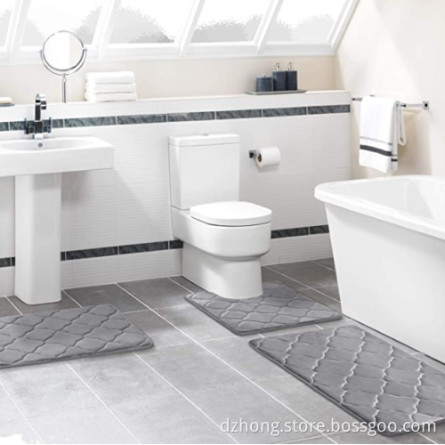 Memory Foam Bath Rug 3 PCS Set